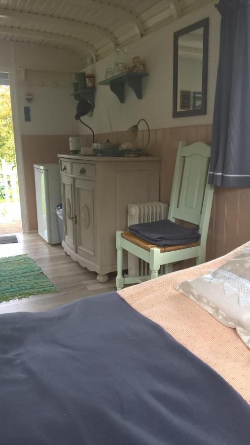 Pipowagen Elsebein Groningen Westerwolde Unieke Ligging Met Eigen Tuin En Vrij Uitzicht Over Veld Naar Natuurgebied Onstwedde Esterno foto