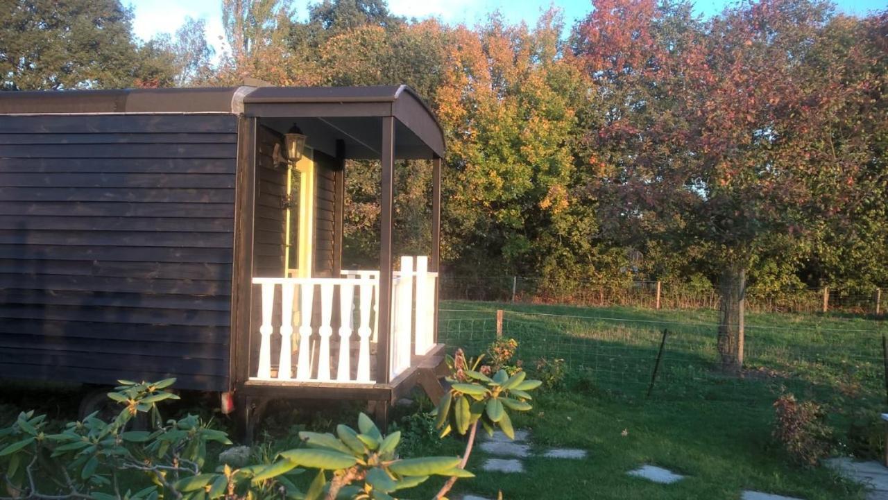 Pipowagen Elsebein Groningen Westerwolde Unieke Ligging Met Eigen Tuin En Vrij Uitzicht Over Veld Naar Natuurgebied Onstwedde Esterno foto